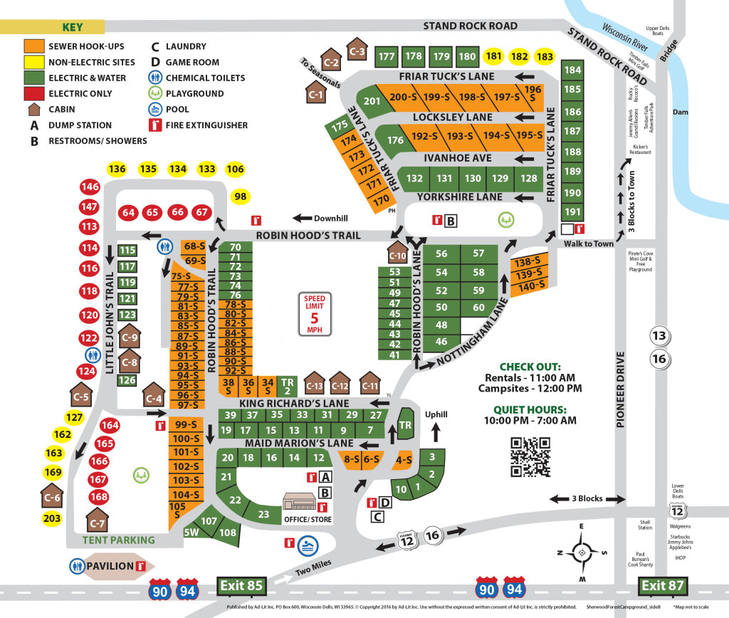 Camping Site Maps Sherwood Forest Camping & RV Park